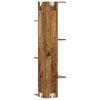 vidaXL Wall Corner Shelf Old Wood 36.5x36.5x140 cm Engineered Wood