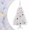 vidaXL Artificial Christmas Tree White 68 x 68 x 120 cm PVC and Metal
