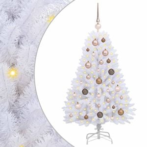 vidaXL Artificial Christmas Tree White 68 x 68 x 120 cm PVC and Metal