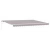vidaXL Awning Retractable Light grey 4.5 x 3 m Polyester and metal