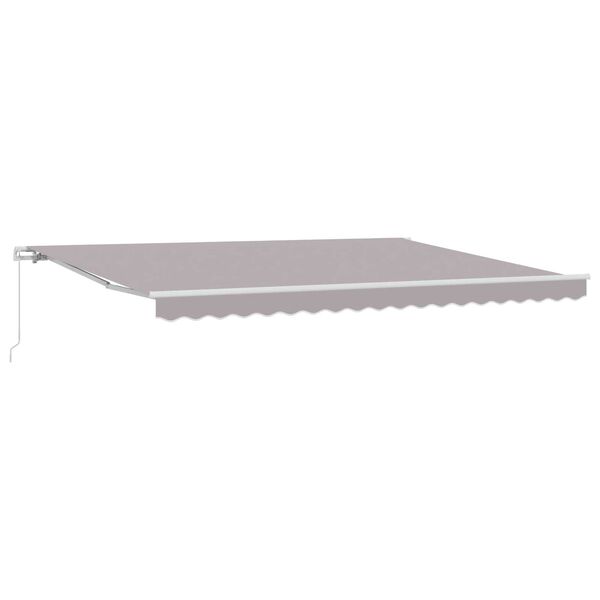 vidaXL Awning Retractable Light grey 4.5 x 3 m Polyester and metal