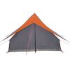 vidaXL Tents with Roof Grey and orange 256 x 266 x 185 cm Polyester
