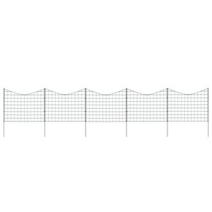 vidaXL Lower Arch Garden Fence Set 77.5x64 cm Green