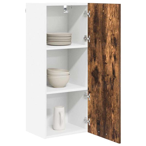 vidaXL Hanging Cabinet Smoked Oak 40 x 31 x 100 cm Engineered Wood