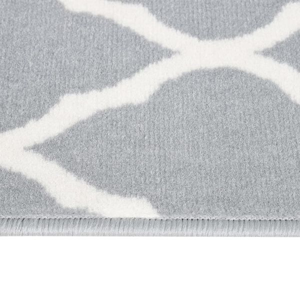 vidaXL Runner Rug BCF Grey and White 60x500 cm