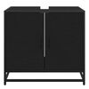 vidaXL Bathroom Sink Cabinet Black 65x33x60 cm Engineered Wood