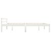 vidaXL Bed Frame without Mattress White Solid Pine Wood 140x200 cm