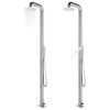 vidaXL Garden Shower with Grey Base 230 cm Stainless Steel