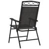 vidaXL Folding Garden Chairs 2 pcs Melange Grey Steel and Textilene