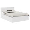 vidaXL Bed Frame with Headboard White 150 x 200 cm Engineered Wood