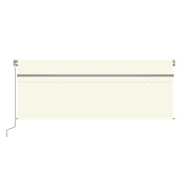 vidaXL Manual Retractable Awning with Blind&LED 4x3m Cream