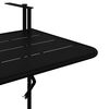 vidaXL Hanging Balcony Table Black 60 x 39 x 65 cm Steel