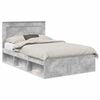 vidaXL Bed Frame Concrete Grey 120 x 200 cm Engineered Wood