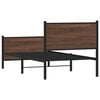 vidaXL Metal Bed Frame without Mattress Brown Oak 80x200 cm
