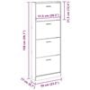 vidaXL Shoe Cabinet Grey Sonoma 59x17x150 cm Engineered Wood