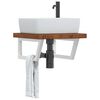 vidaXL Basin Shelf Wall Mounted Steel and Solid Wood Oak