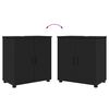 vidaXL Bathroom Furniture Set 3 pcs Black Engineered wood & Metal