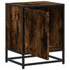 vidaXL Bedside Cabinet Smoked Oak 40x31x50 cm Engineered Wood and Metal