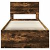 vidaXL Bed Frame Smoked Oak 100 x 200 cm Engineered wood