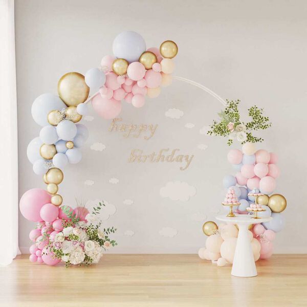 vidaXL Wedding Arch White 220 x 45 x 200 cm Steel