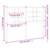 vidaXL Metal Headboard White 120 cm