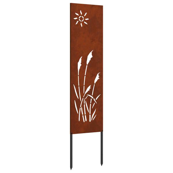 vidaXL Garden Privacy Screen Rusty 32 x 140 cm Weathering steel