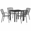 vidaXL Garden Dining Set 5 pcs Anthracite Powder-Coated Steel