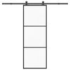 vidaXL Sliding Door with Hardware Set 76x205 cm ESG Glass&Aluminium