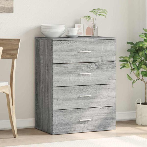 vidaXL Sideboard Grey Sonoma 60x39x80 cm Engineered Wood