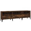 vidaXL TV Cabinet Smoked Oak 150x30x44.5 cm Engineered Wood