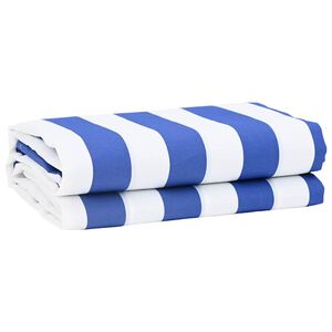vidaXL Awning Replacement Fabric Blue and White 1000 x 160 cm