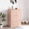 vidaXL Highboard Pink 67x39x95 cm Steel