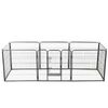 vidaXL Dog Playpen 8 Panels Steel 80x80 cm Black
