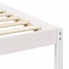 vidaXL Bed Frame with Side Tables White 200 x 210 cm Solid Pine Wood