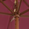 vidaXL Garden Parasol with Wooden Pole Bordeaux Red 299x240 cm