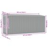 vidaXL Wall-mounted Garden Shed Grey 118x382x178 cm Galvanised Steel
