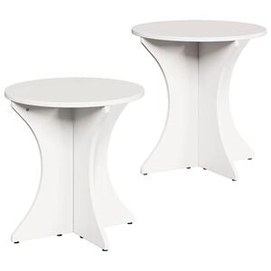 vidaXL Coffee Table 2 pcs White Solid pine wood