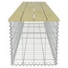 vidaXL Gabion Bench 180 cm Galvanised Steel and Pinewood