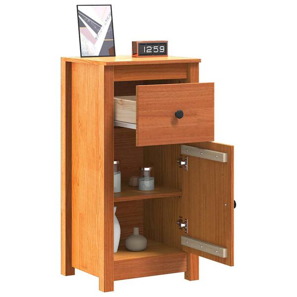 vidaXL Sideboard Wax Brown 39 x 34.5 x 80 cm Solid Pine Wood