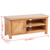 vidaXL TV Cabinet 103x36x46 cm Solid Oak Wood