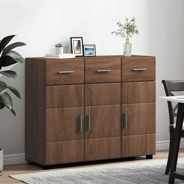 vidaXL Sideboard Brown Oak 88.5 x 30.5 x 73 cm Engineered Wood