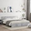 vidaXL Bed Frame without Mattress Concrete Grey 200x200 cm
