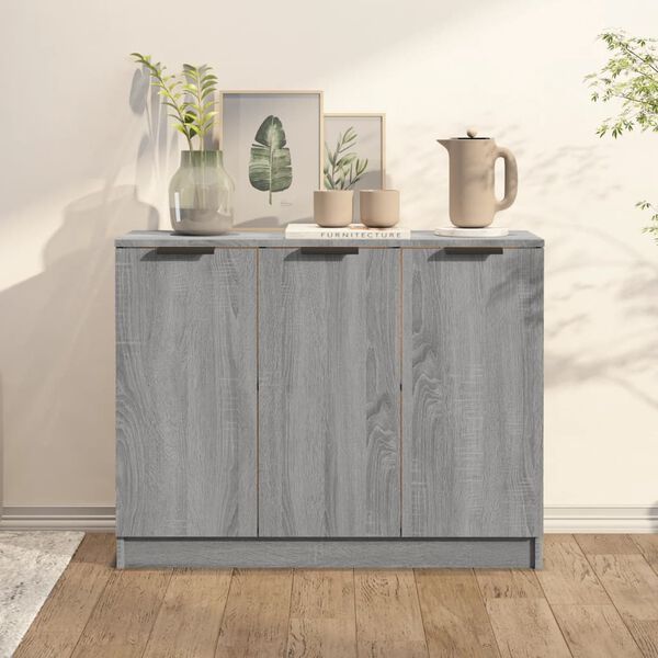 vidaXL Sideboard Grey Sonoma 90.5x30x70 cm Engineered Wood