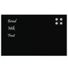 vidaXL Wall-mounted Magnetic Board Black 80x50 cm Tempered Glass
