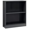 vidaXL Bookshelf High Gloss Grey 60x24x76 cm Engineered Wood