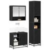vidaXL Bathroom Furniture Set 3 pcs Black Oak Engineered Wood