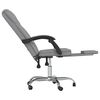 vidaXL Reclining Office Chair Light Grey Fabric