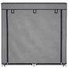 vidaXL Shoe Cabinet with Cover Grey 115x28x110 cm Fabric