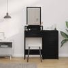 vidaXL Dressing Table Black Oak 50 x 41 x 140 cm Engineered Wood