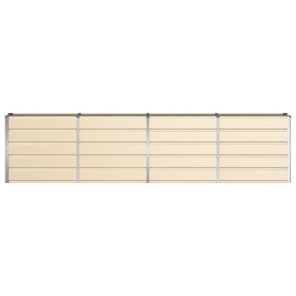 vidaXL Planter Ivory 320 x 40 x 75 cm Steel